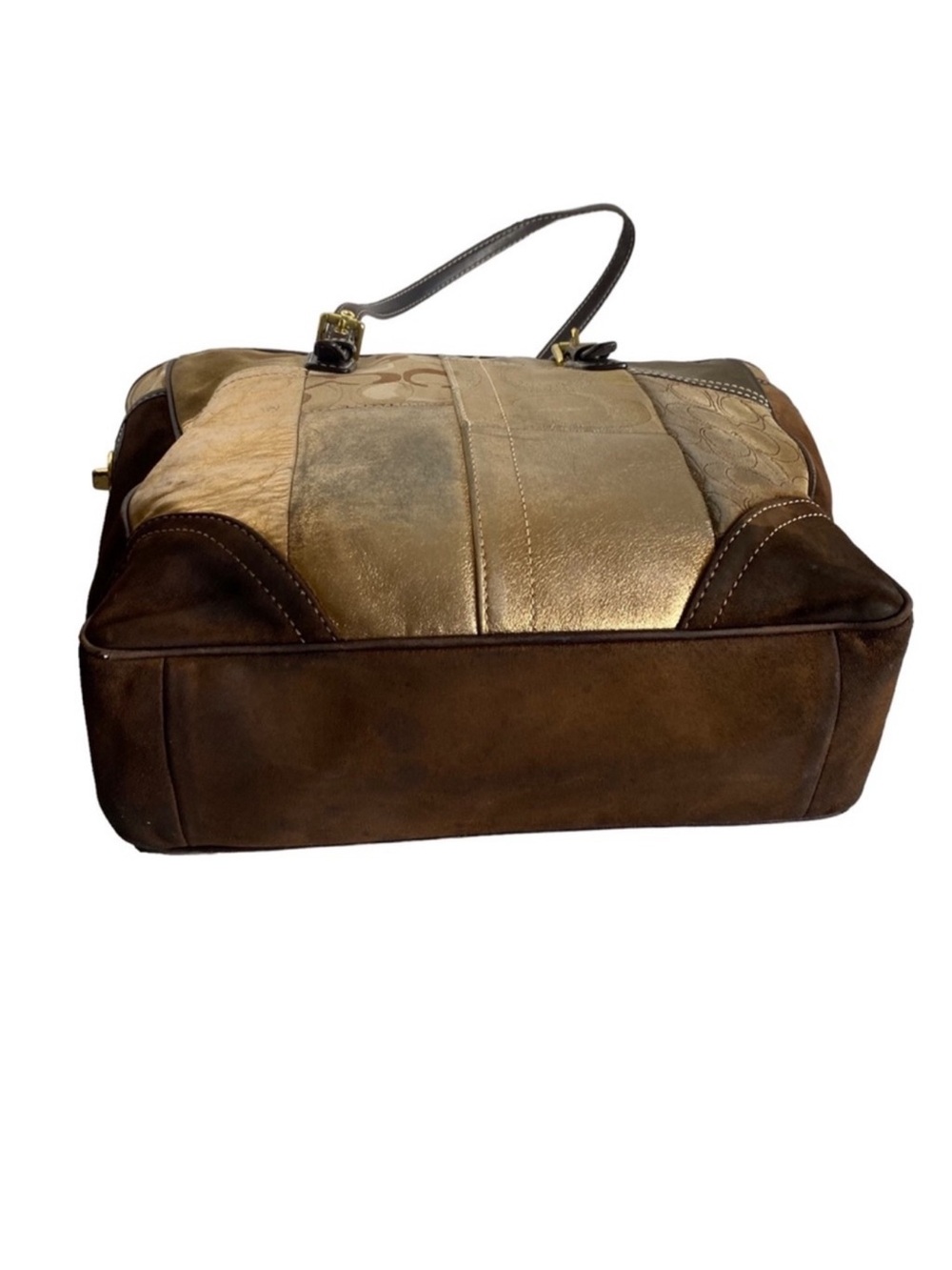 Coach leather patchwork top bag - Picture 4 of 13